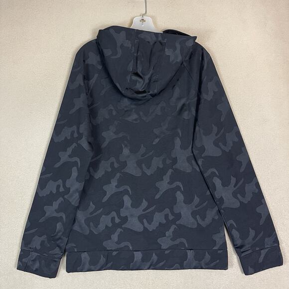 Karl Lagerfeld Hoodie Mens M‎ Black Camo Pouch Pocket Pullover Sweatshirt - Picture 2 of 12